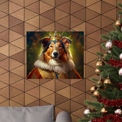 Collie Dog Renaissance Pet Portrait Print | Wall Art | Wall Print | Dog Art