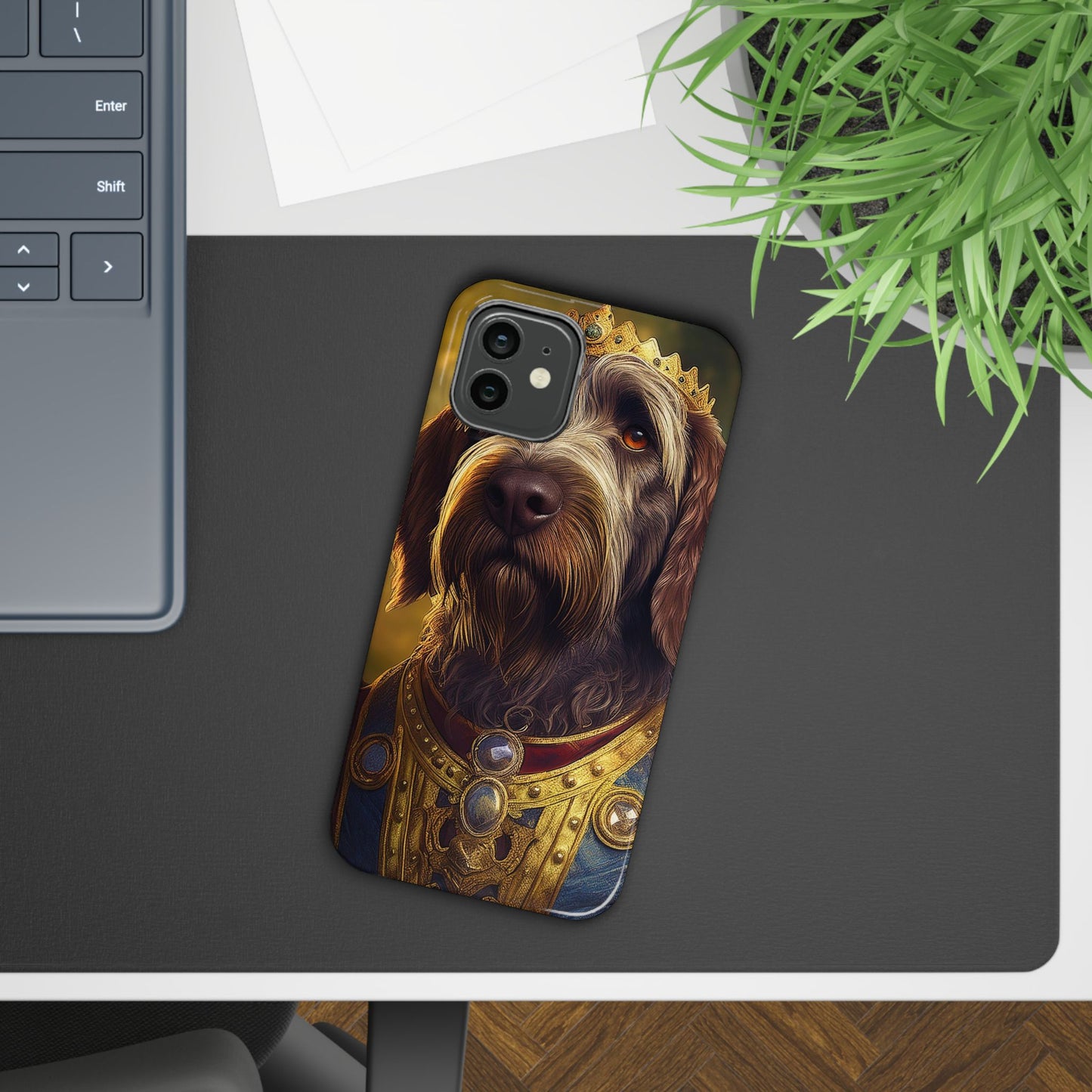 Wirehaired Pointing Griffon Renassaince Dog Portrait Slim Phone Case