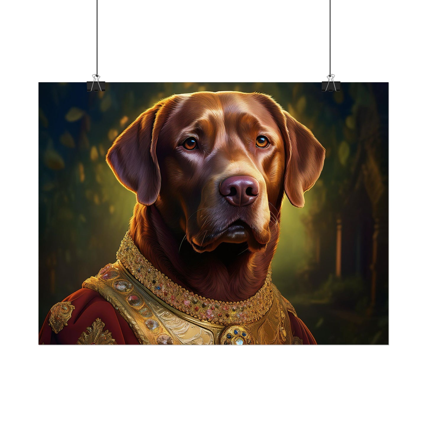 Chesapeake Bay Retriever Dog Renaissance Pet Portrait Print, Animal Lover print, Dog Wall Art, wall print, wall art