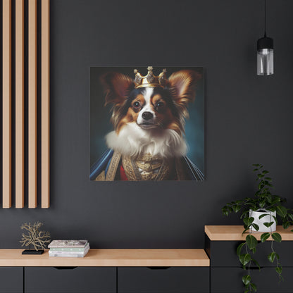 Papillon Pet Portrait Renaissance on Canvas, wall art, wall print, dog portrait, dog art