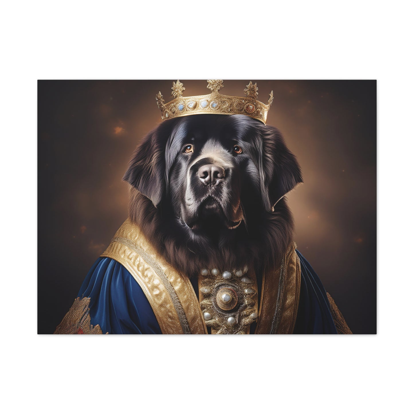 Newfoundland Renaissance Pet Portrait on Canvas | wall art | wall print