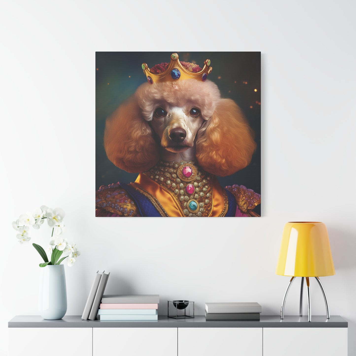 Poodle Pet Dog Renaissance Portrait on Canvas | Wall art | wall print