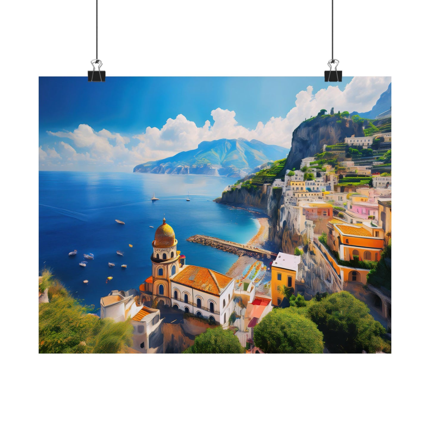 Amalfi Coast Italy Coastal Print | Style 3 | Wall Art | Wall Print