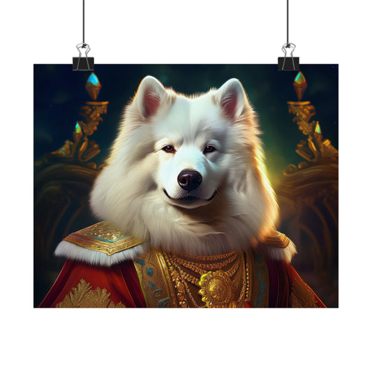 Samoyed Renaissance Pet Portrait Print, Dog Lover Wall Art, wall art, wall print