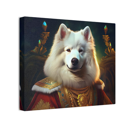 Regal Samoyed Canvas Art, Pet Wall Decor, Dog Portrait, Unique Home Decor, Animal Lover Gift, Noble Canine Wall Art
