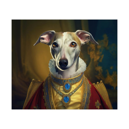 Whippet Dog Renaissance Pet Portrait Print, Whippet Art, Canine Decor, Dog Memorial Gift, wall print, wall art