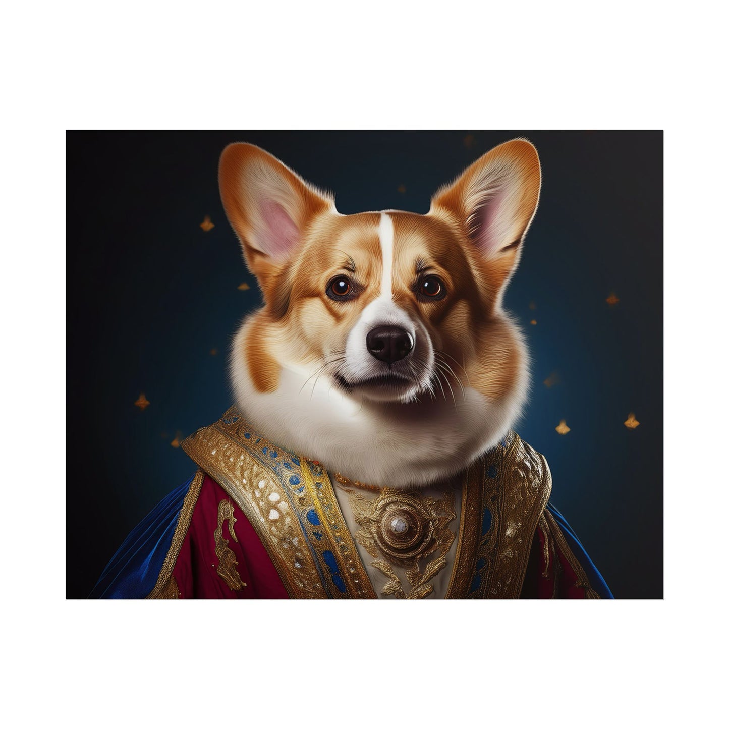Pembroke Welsh Corgi Renaissance Pet Portrait Print | Wall Art | Wall Print | Dog Art