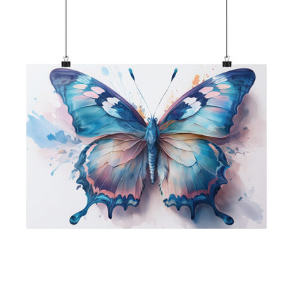 Teal, Blue & Pink Butterfly Alcohol Ink Wall Art |  Butterfly wall art | Wall Art | Wall Print