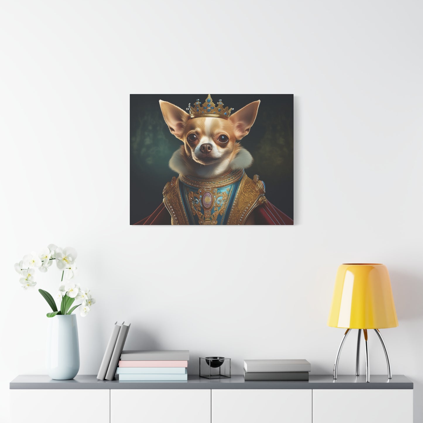 Chihuahua Renaissance Pet Portrait on Canvas | Wall art | Wall print | Dog art