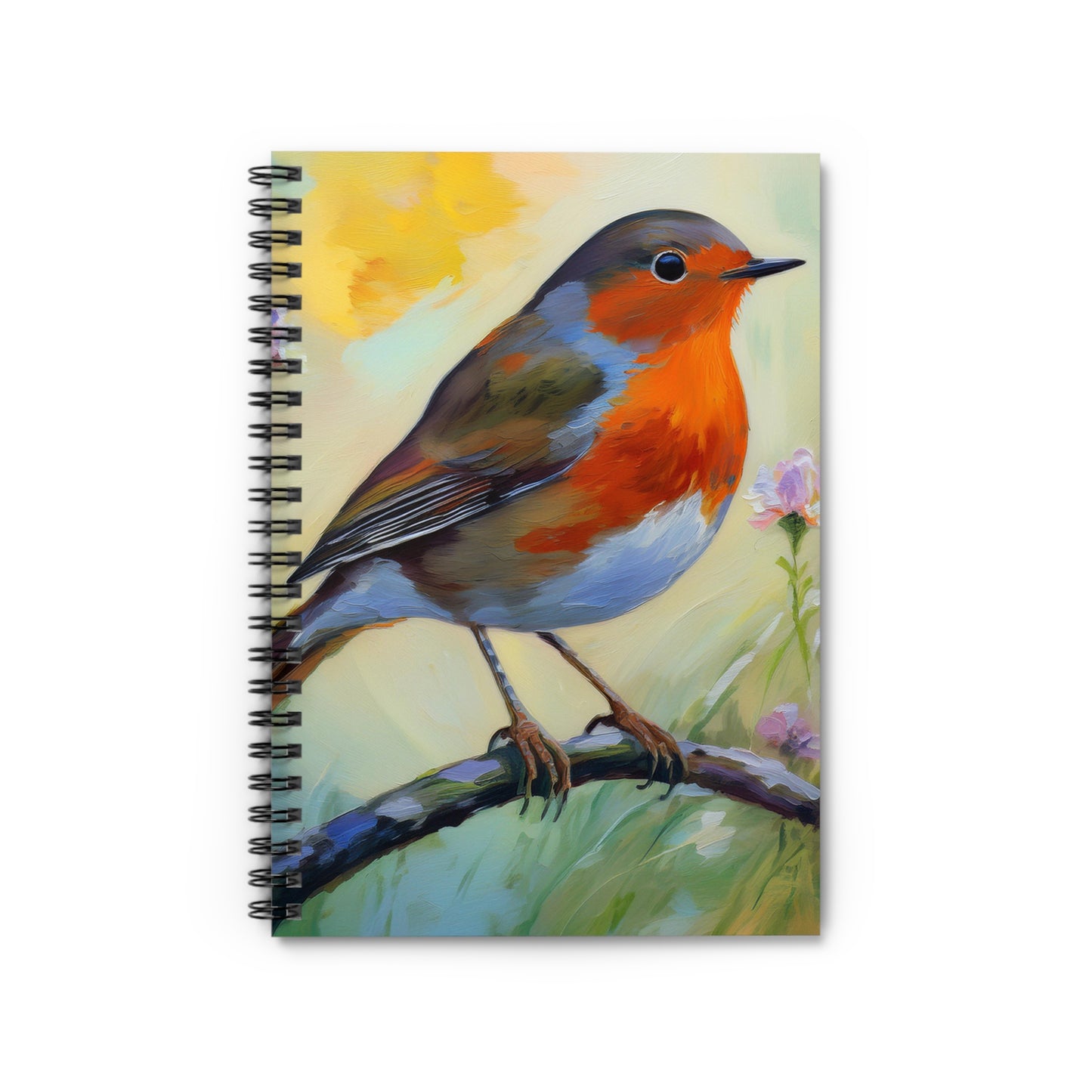 American Robin Bird Oil Painting Notebook |  Journal for Notes | Diary | Dream Journal