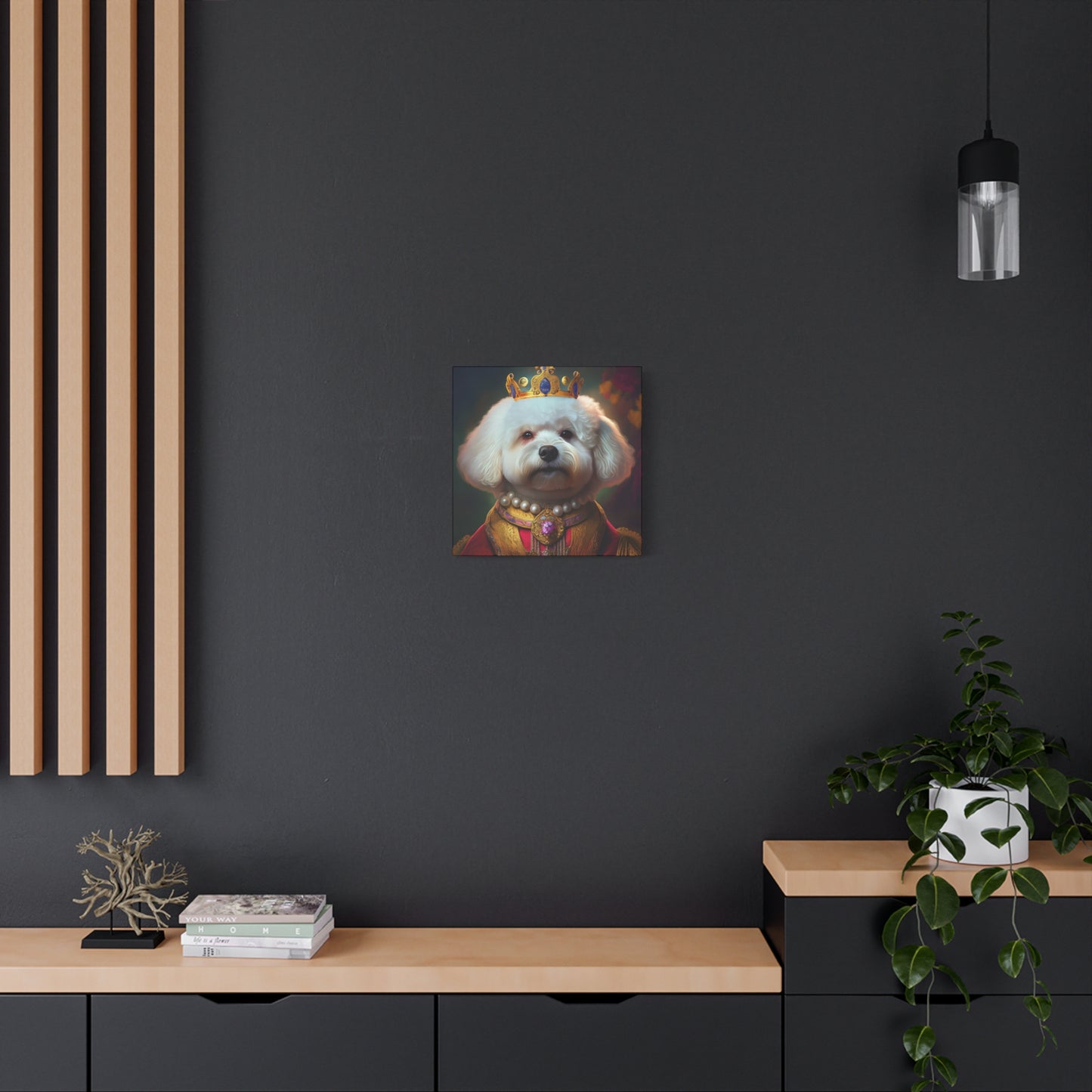 Bichon Frise Renaissance Pet Portrait on Canvas | Wall art | wall print | Dog Art