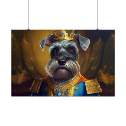 Miniature Schnauzer Dog Renaissance Pet Portrait Art Print | Wall Art | Wall Print