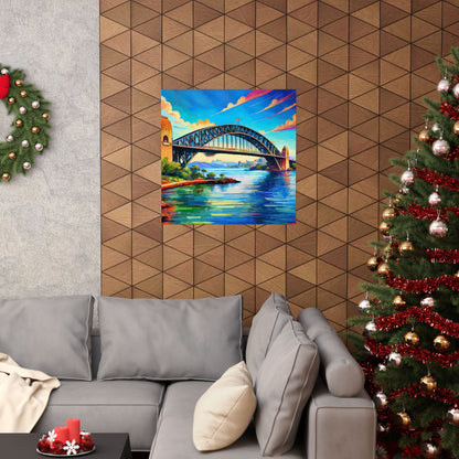 Sydney Harbour Bridge  Australia Painting Print | Wall Art | Wall Print