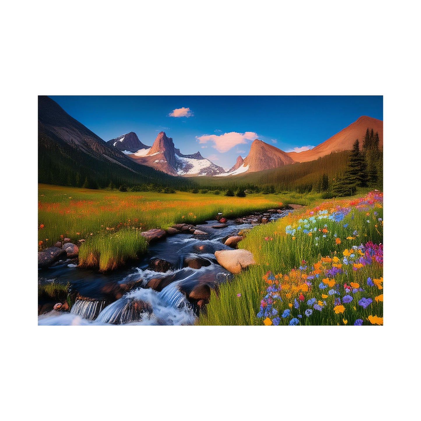 Rocky Mountains Mountain Flora  Art Print | Wall Art | Wall Print | Mountains Wall Art