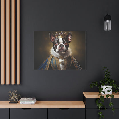 Boston Terrier Renaissance Pet Portrait on Canvas, wall print, wall art, dog portrait, dog art
