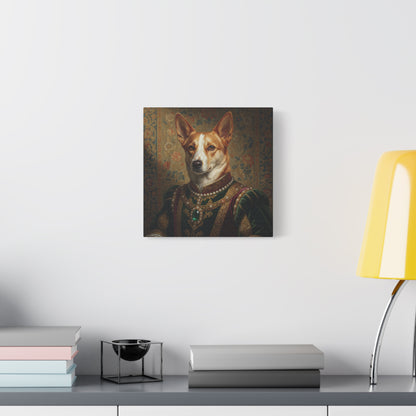 Norweigan Lundehunde Renaissance Pet Portrait Canvas Print, Dog Art Decor, Pet Lover Gift, Unique Wall Art, Animal Portrait