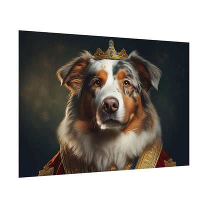 Australian Shepherd Dog Renaissance Pet Portrait Print | Wall Art | Wall Print