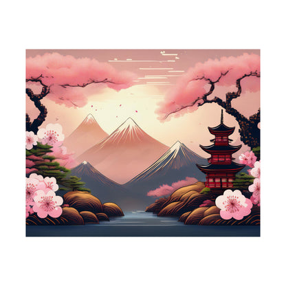 Japanese Cherry Blossom Wall Art Print | Wall Art | Wall Print | Japanese Wall Art