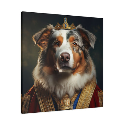 Australian Shepherd Pet Portrait Renaissance - Canvas, wall art, wall print, dog art, dog print