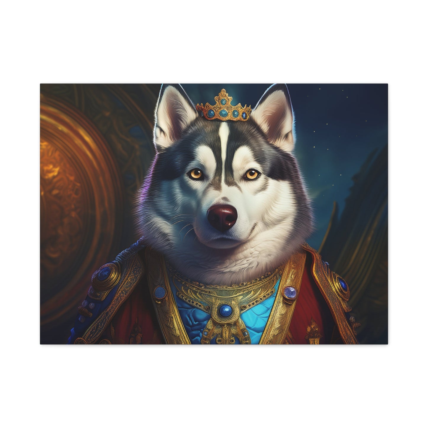 Siberian Husky Renaissance Pet Portrait on Canvas, wall art, wall print, dog portrait, dog art