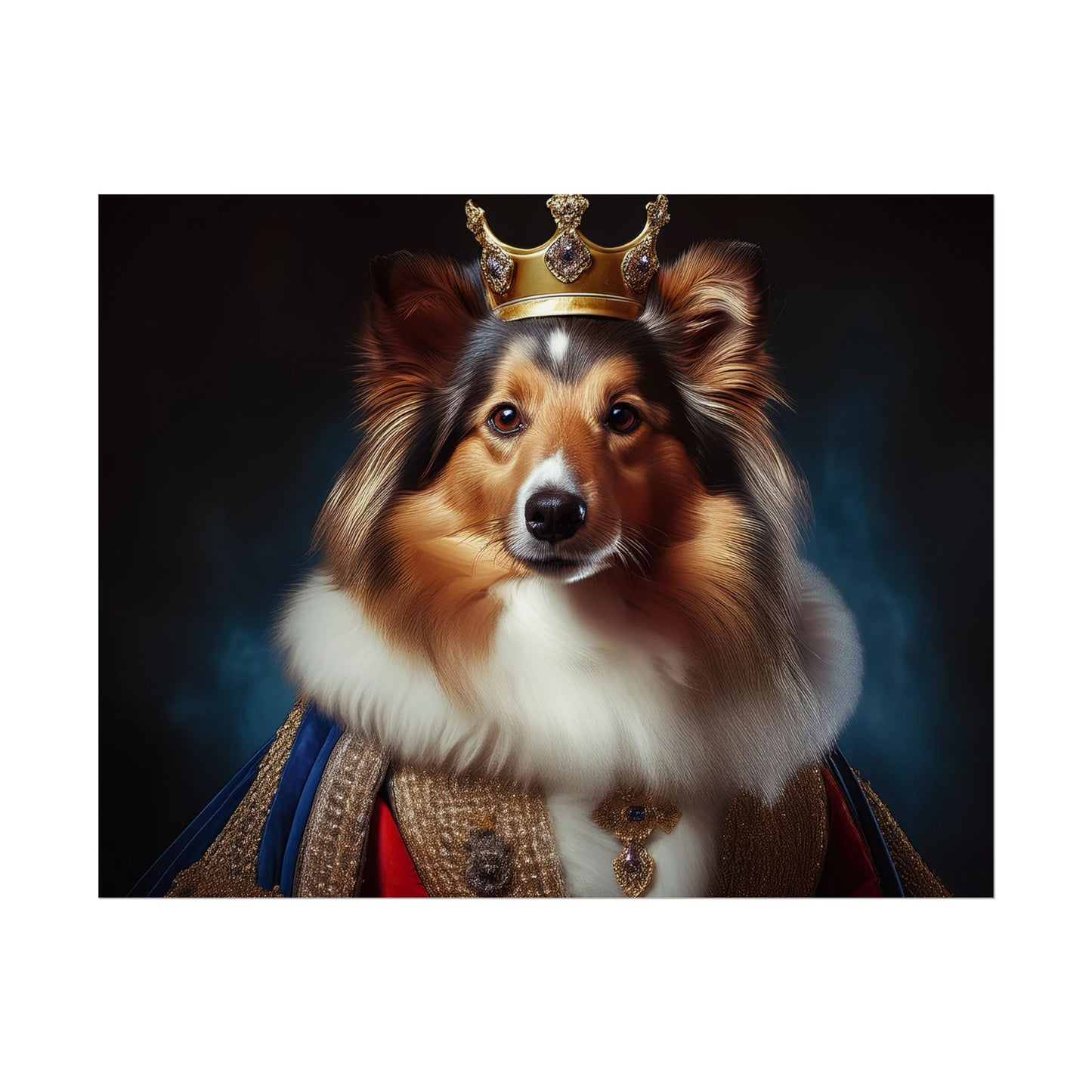 Shetland Sheepdog Renaissance Dog Portrait Art Print, Wall Decor Gift, Animal Lover Home Decor, Dog Wall Art