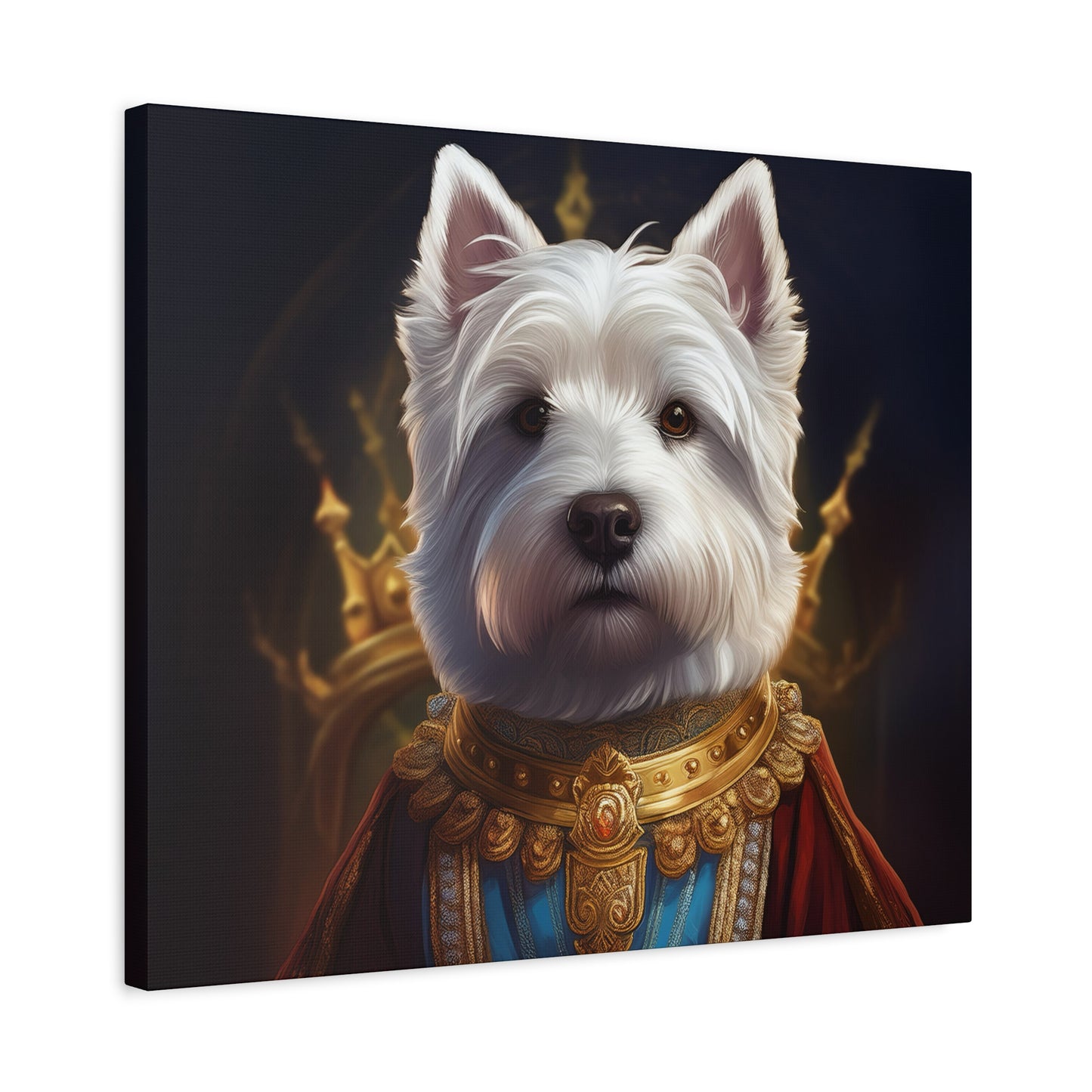 West Highland White Terrier Pet Portrait Renaissance - Canvas, wall art, wall print, dog portrait, dog art