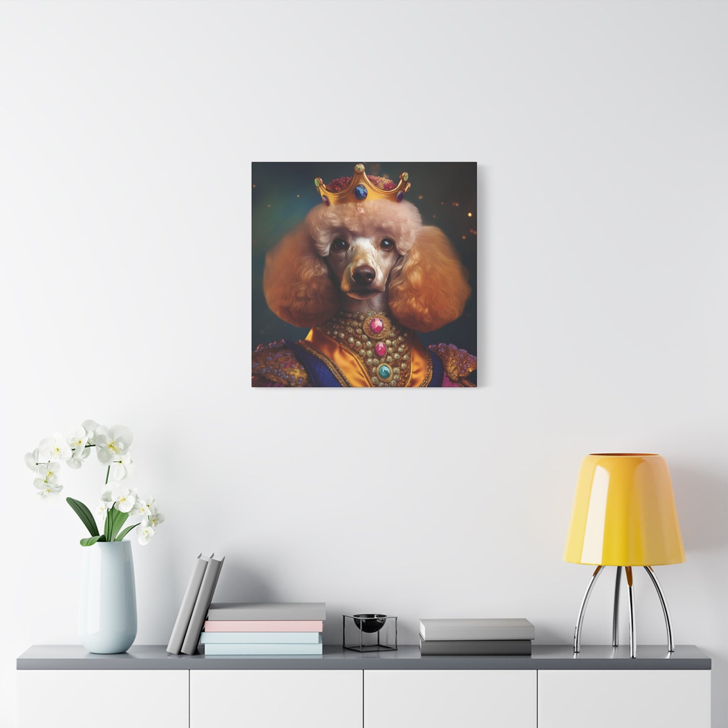 Poodle Pet Dog Renaissance Portrait on Canvas | Wall art | wall print