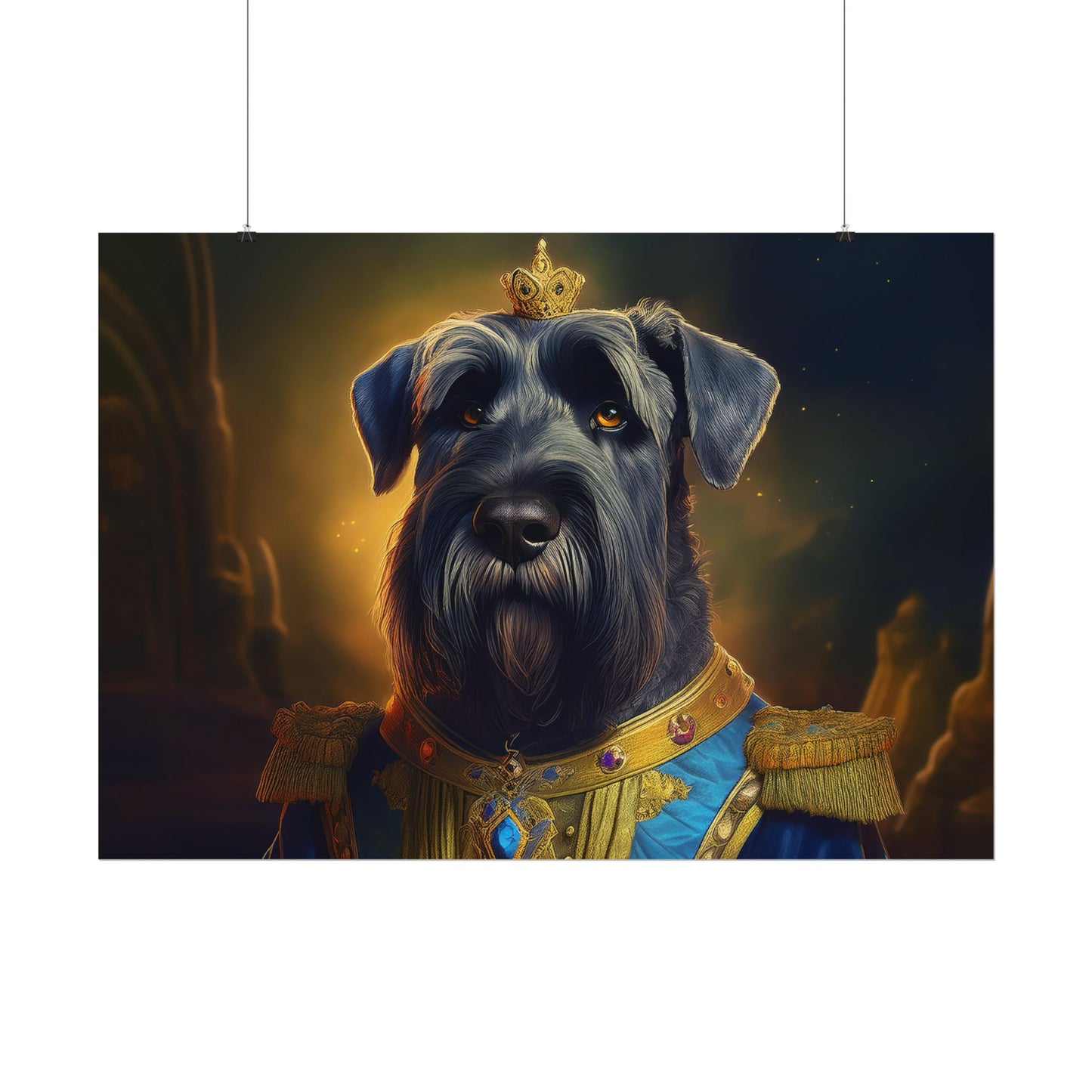 Giant Schnauzer Pet Renaissance Portrait Print, Dog Lover Wall Print | Wall Art | Wall Print